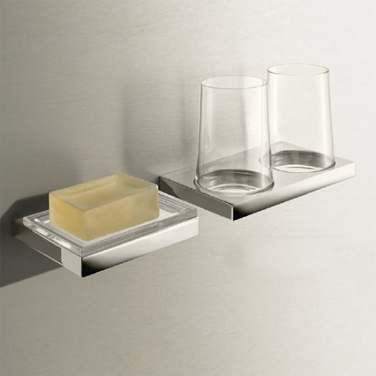 11151019000 EDITION 11 Держатель на 2 стакана, в комплекте с хрустальными стаканами, ручная работа, хром. Фото 3