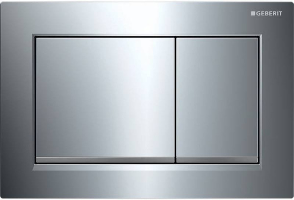 115.080.KH.1 Смывная клавиша Geberit Omega30 для двойного смыва к 111.003/030/060 глянцевый хром/матовый хром. Фото 1