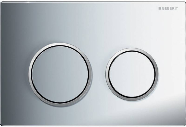 115.085.KH.1 Смывная клавиша Geberit Omega20 для двойного смыва к 111.003/030/060 глянцевый хром/матовый хром. Фото 1