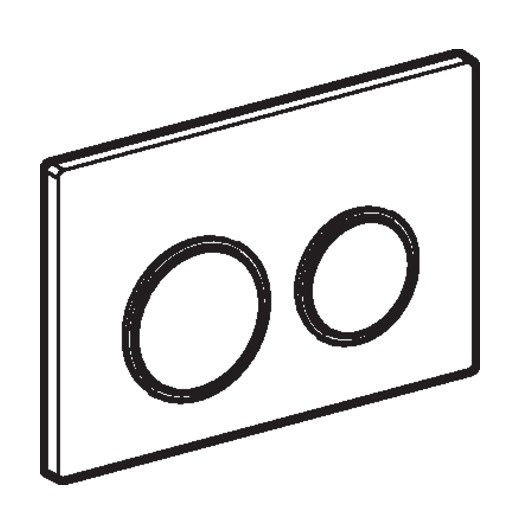 115.085.KK.1 Смывная клавиша Geberit Omega20 для двойного смыва к 111.003/030/060 белый/позолота. Фото 2