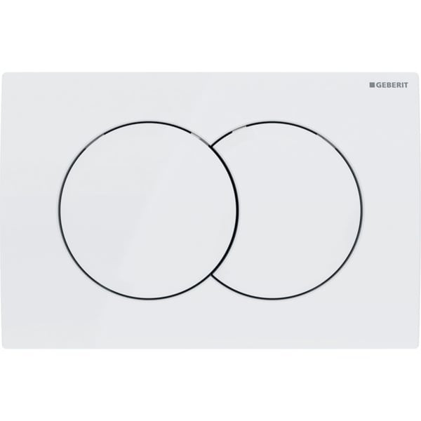 115.107.11.1 Смывная клавиша Geberit Delta01, для двойного смыва: Альпийский белый. Фото 1