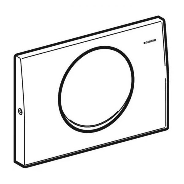 115.108.00.1 Смывная клавиша Geberit Delta10 смыв/стоп к 111.153.00.1, с креплением на винтах, сатинированный нержавеющая сталь. Фото 3