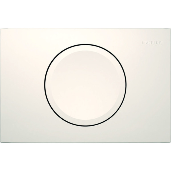 115.109.11.1 Смывная клавиша Geberit Delta15, смыв/стоп: Альпийский белый. Фото 1