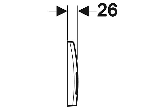 115.119.14.1 Смывная клавиша Geberit Delta50, для двойного смыва: Черный матовый. Фото 2