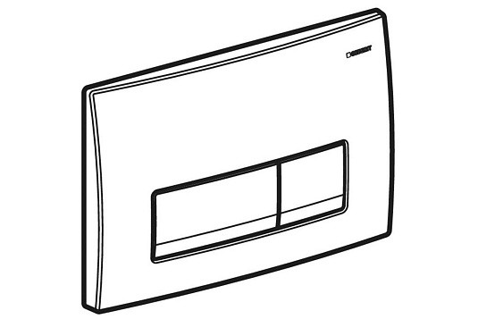 115.119.14.1 Смывная клавиша Geberit Delta50, для двойного смыва: Черный матовый. Фото 4