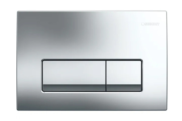 115.119.21.1 Смывная клавиша Geberit Delta50, для двойного смыва: Глянцевый хром. Фото 1