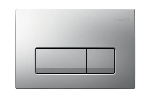 115.119.46.1 Смывная клавиша Geberit Delta50, для двойного смыва: Матовый хром. Фото 1