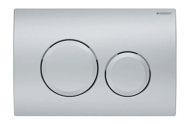 115.127.46.1 Смывная клавиша Geberit Delta20, для двойного смыва: Матовый хром. Фото 1