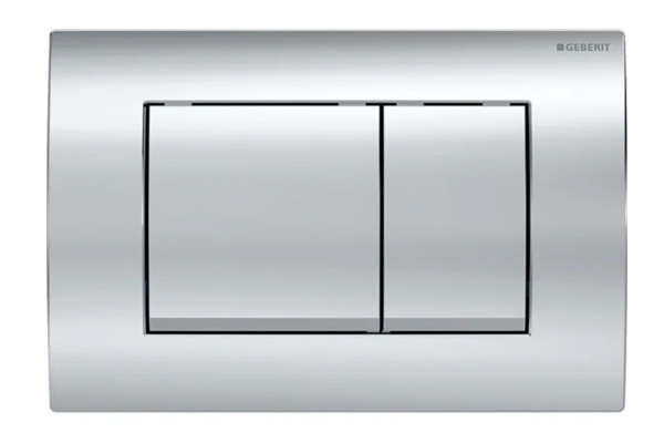115.137.21.1 Смывная клавиша Geberit Delta30, для двойного смыва: Глянцевый хром. Фото 1