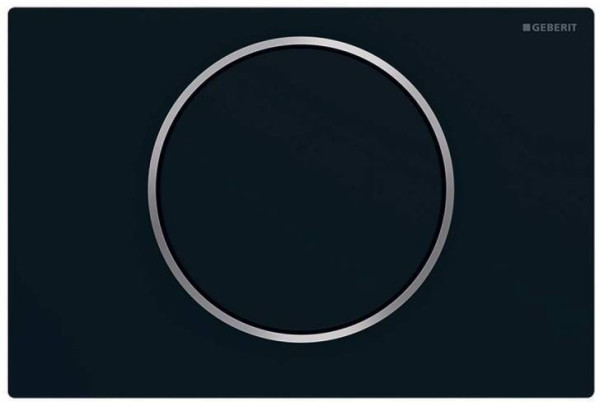 115.758.14.5 Смывная клавиша Geberit Sigma10 смыв/стоп к 111.300/350/361/362/380/390/796, черный матовый лак, легко чистящееся покрытие/полированное. Фото 1