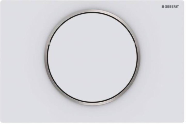 115.758.JT.5 Смывная клавиша Geberit Sigma10 смыв/стоп к 111.300/350/361/362/380/390/796, белый матовый лак, легко чистящееся покрытие/полированное. Фото 1