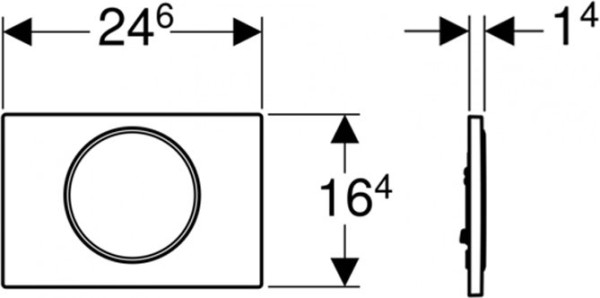 115.758.JT.5 Смывная клавиша Geberit Sigma10 смыв/стоп к 111.300/350/361/362/380/390/796, белый матовый лак, легко чистящееся покрытие/полированное. Фото 2