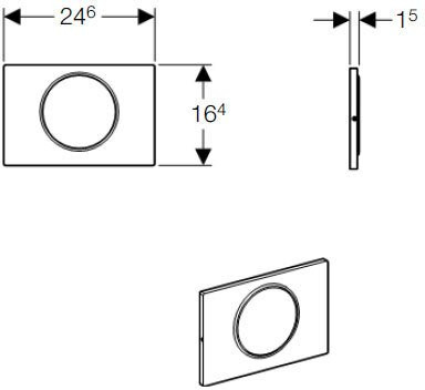 115.758.KK.5 Смывная клавиша Geberit Sigma10 смыв/стоп к 111.300/350/361/362/380/390/796, белые/позолота. Фото 2