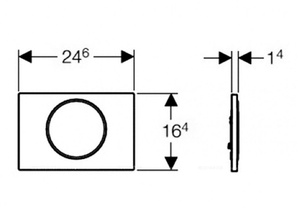 115.758.KM.5 Смывная клавиша Geberit Sigma10 смыв/стоп к 111.300/350/361/362/380/390/796, черные/глянцевый хром. Фото 2