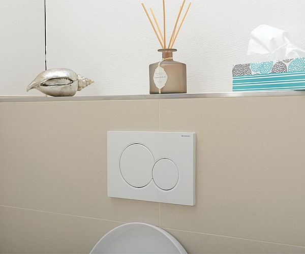 115.770.11.5 Смывная клавиша Geberit Sigma01 для двойного смыва к 111.300/350/361/362/380/390/796, Белый. Фото 4