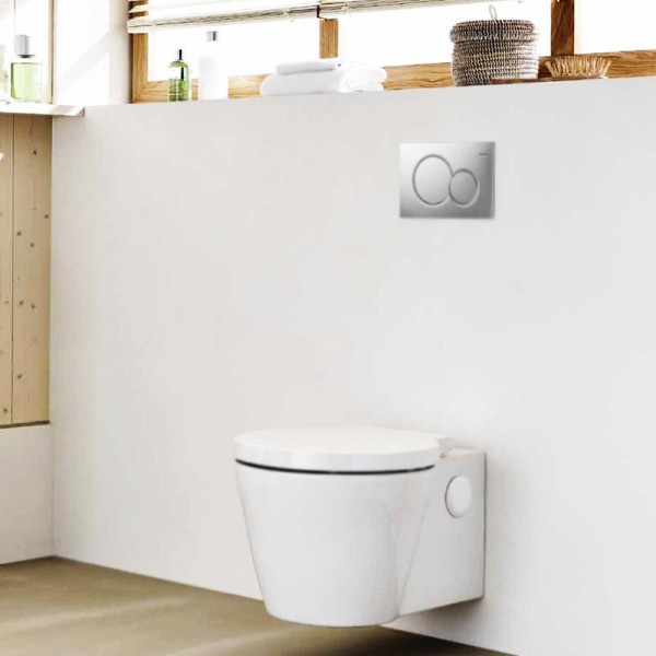 115.770.21.5 Смывная клавиша Geberit Sigma01 для двойного смыва к 111.300/350/361/362/380/390/796, Глянцевый хром. Фото 4