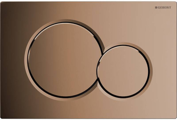 115.770.DT.5 Смывная клавиша Geberit Sigma01 для двойного смыва к 111.300/350/361/362/380/390/796, Гальванизированная латунь. Фото 1