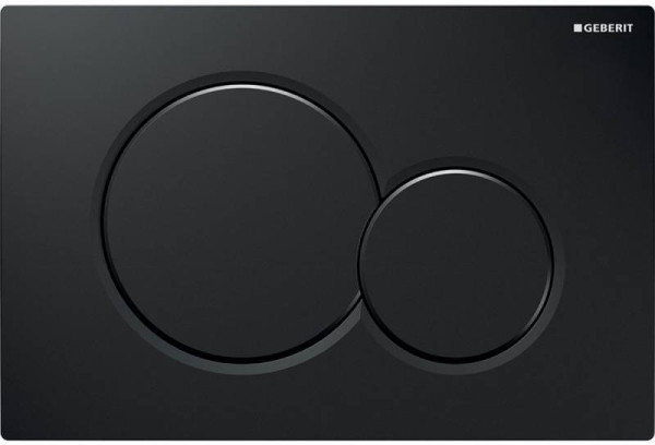 115.770.DW.5 Смывная клавиша Geberit Sigma01 для двойного смыва к 111.300/350/361/362/380/390/796, Черный глянцевый. Фото 1