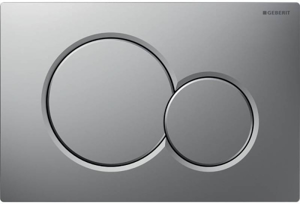 115.770.JQ.5 Смывная клавиша Geberit Sigma01 для двойного смыва к 111.300/350/361/362/380/390/796, Матовый хром / Легкоочищаемое покрытие. Фото 1