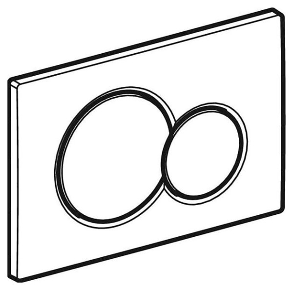 115.770.JQ.5 Смывная клавиша Geberit Sigma01 для двойного смыва к 111.300/350/361/362/380/390/796, Матовый хром / Легкоочищаемое покрытие. Фото 2