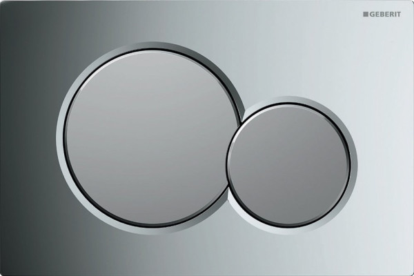 115.770.КА.5 Смывная клавиша Geberit Sigma01 для двойного смыва к 111.300/350/361/362/380/390/796, глянцевый хром/матовый хром. Фото 1