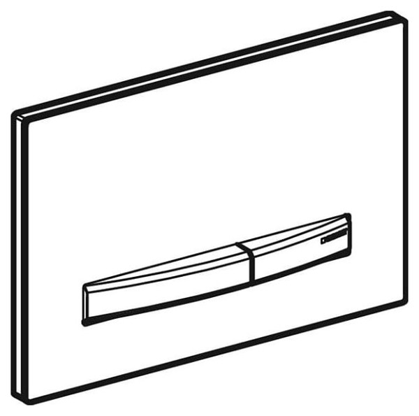 115.788.11.2 Смывная клавиша Geberit Sigma50 для двойного смыва к 111.300/350/361/362/380/390/796 белый/металлический хромированный. Фото 2