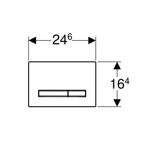 115.788.11.2 Смывная клавиша Geberit Sigma50 для двойного смыва к 111.300/350/361/362/380/390/796 белый/металлический хромированный. Фото 3