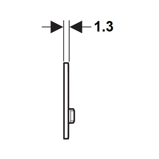 115.788.11.2 Смывная клавиша Geberit Sigma50 для двойного смыва к 111.300/350/361/362/380/390/796 белый/металлический хромированный. Фото 4