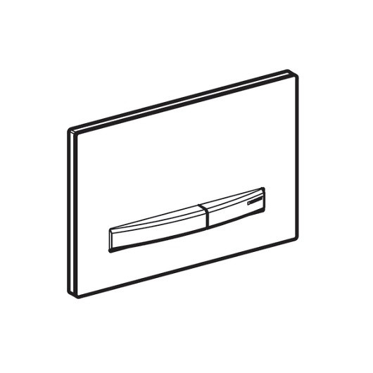 115.788.DW.2 Смывная клавиша Geberit Sigma50 для двойного смыва к 111.300/350/361/362/380/390/796 черный глянцевый/металлический хромированный. Фото 2