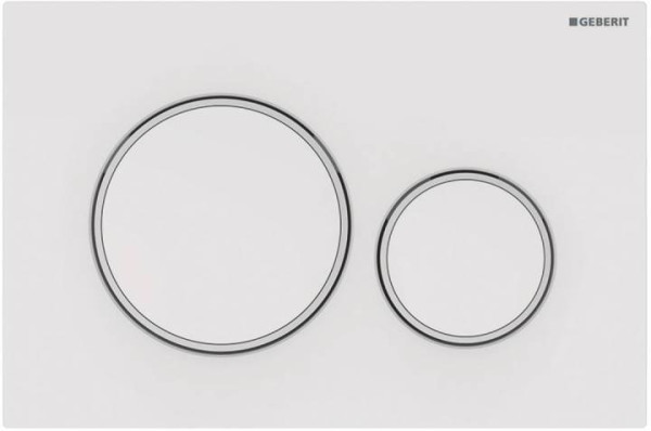 115.882.11.1 Клавиша смыва Sigma 20, двойной смыв, к 111.300/350/361/362/380/390/796 белые, белый матовый. Фото 1