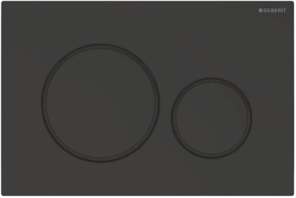 115.882.16.1 Клавиша смыва Sigma 20, двойной смыв, к 111.300/350/361/362/380/390/796 черный матовый лак, легко чистящееся покрытие, черный. Фото 1