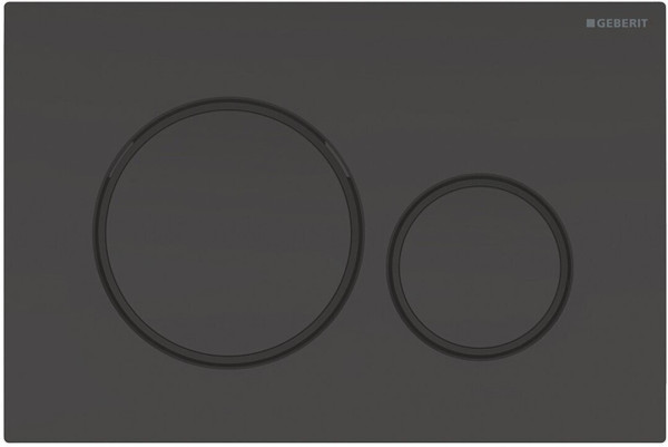 115.882.DW.1 Клавиша смыва Sigma 20, двойной смыв, к 111.300/350/361/362/380/390/796 черн глянц, черн мат. Фото 1