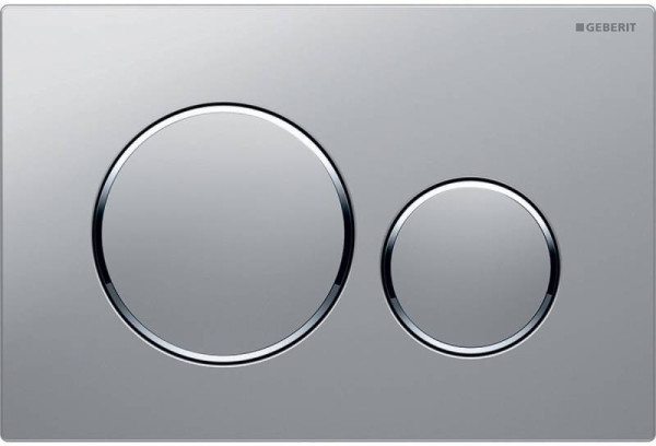 115.882.JQ.1 Клавиша смыва Sigma 20 NEW двойной смыв к 111.300/350/361/362/380/390/796 не оставляет отпечатков пальцев, хром мат/хром глянц/хром мат. Фото 1