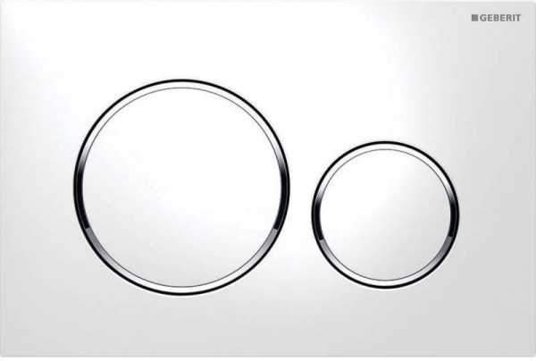 115.882.KJ.1 Клавиша смыва Sigma 20, двойной смыв, к 111.300/350/361/362/380/390/796 бел/бел/хр.глянц. Фото 1