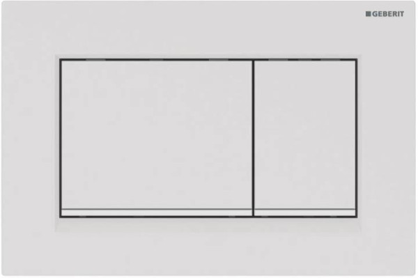 115.883.01.1 Клавиша смыва Sigma 30, двойной смыв,к 111.300/350/361/362/380/390/796 белый матовый лак, легко чистящееся покрытие, белый. Фото 1
