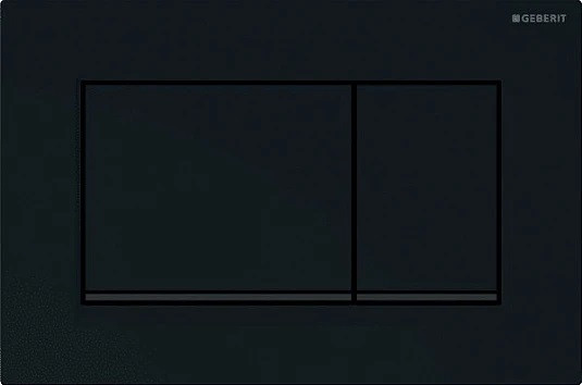 115.883.DW.1 Клавиша смыва Sigma 30, двойной смыв, к 111.300/350/361/362/380/390/796 черн глянц, черн мат. Фото 1