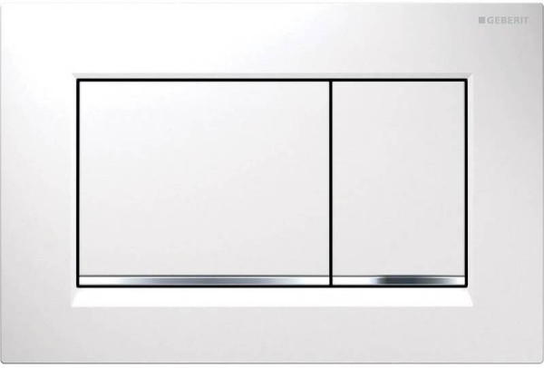 115.883.KJ.1 Клавиша двойного смыва Sigma 30, к 111.300/350/361/362/380/390/796 белый/хром глянцевый/белый. Фото 1