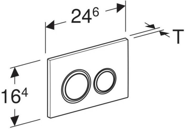 115.884.JM.1 Смывная клавиша Geberit Sigma21, двойной смыв к 111.300/350/361/362/380/390/796 плитка Mustang, глянцевый хром. Фото 2