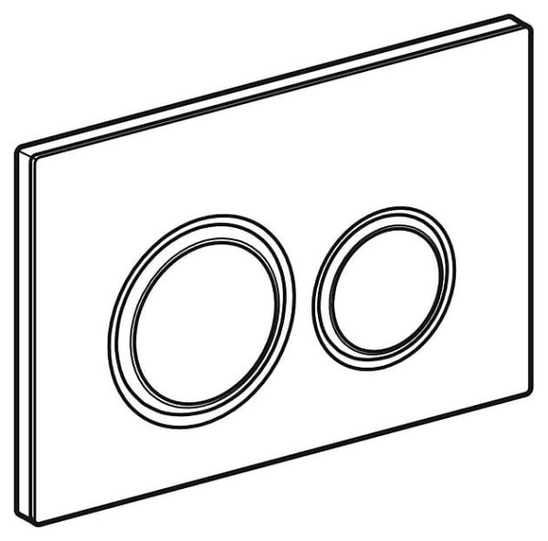 115.884.SJ.1 Смывная клавиша Geberit Sigma21, двойной смыв к 111.300/350/361/362/380/390/796 : стекло чёрное, глянцевый хром. Фото 2