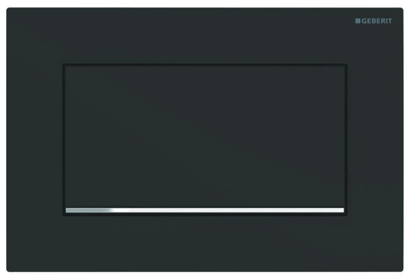 115.893.14.1 Смывная клавиша Sigma 30 NEW смыв-стоп к 111.300/350/361/362/380/390/796 не оставляет отпечатков пальцев,черный мат/глянц хром/черный мат. Фото 1