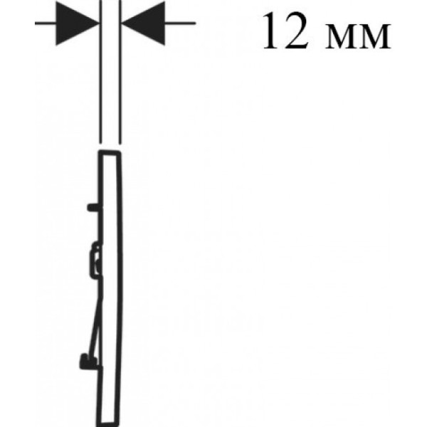 115.893.JT.1 Смывная клавиша Sigma 30 NEW смыв-стоп к 111.300/350/361/362/380/390/796 не оставляет отпечатков пальцев, белый мат/глянц хром/белый мат. Фото 3
