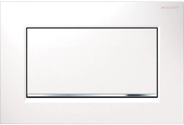 115.893.KJ.1 Смывная клавиша Sigma 30, смыв-стоп,к 111.300/350/361/362/380/390/796 бел/бел/хр. гл. Фото 1