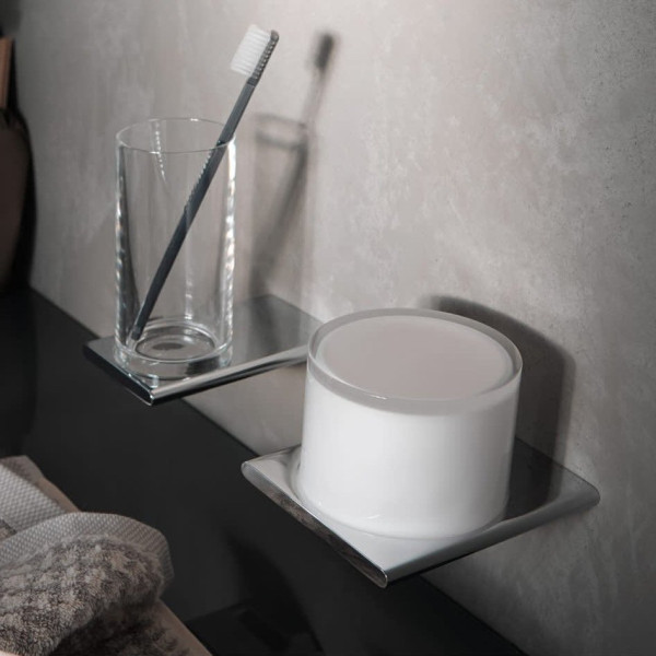 11550019000 EDITION 400 Держатель стакана, со стаканом из хрусталя, хром. Фото 3