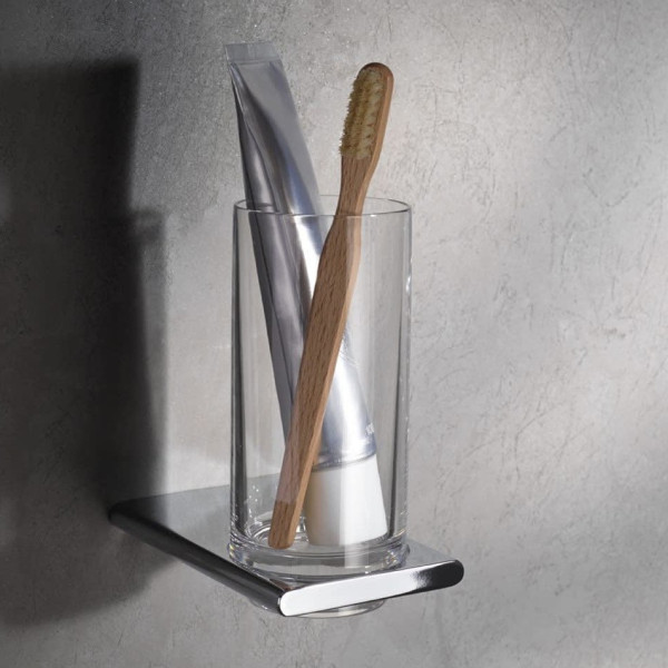 11550019000 EDITION 400 Держатель стакана, со стаканом из хрусталя, хром. Фото 4