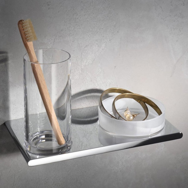11554019000 EDITION 400 Двойной держатель с хрустальным стаканом и матовая хрустальная чаша, хром. Фото 2