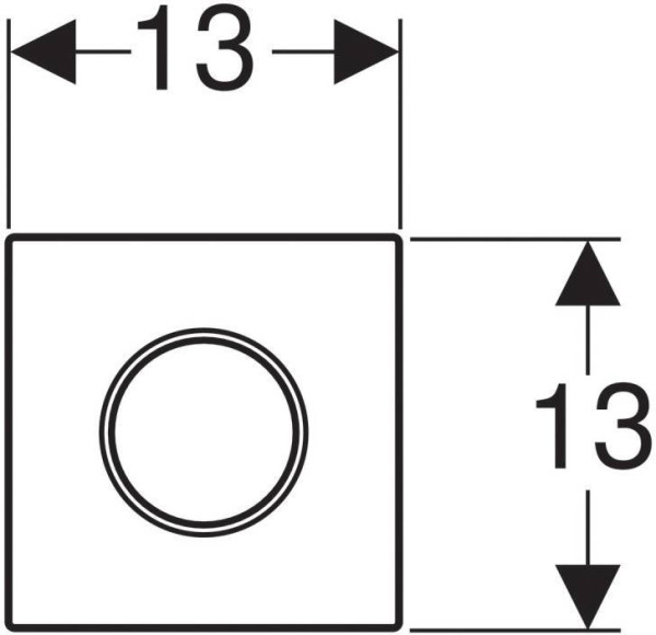 116.015.JQ.1 HyTroniс, руч.пневмопривод "Sigma10" для писсуара, матовый хром лакированный, с легкоочищаемой поверхностью/глянцевый хром. Фото 2