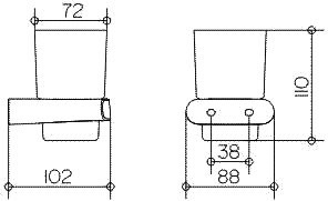 11650019000 ELEGANCE Стакан подвесной, матовый хрусталь, хром. Фото 2