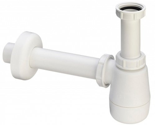 120337 Сифон для биде (пластик), для смесителя с донным клапаном, 1 1/4 x 32, белый. Фото 1