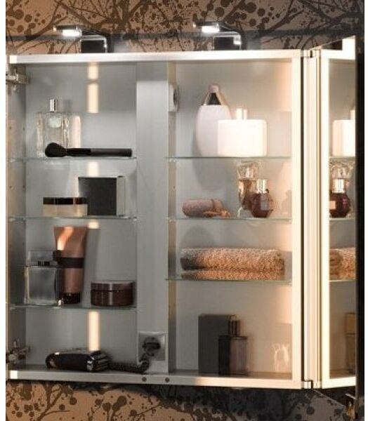 12703171301 ROYAL UNIVERSE Зеркальный шкаф 800х752х143 мм, с подсветкой. Фото 3