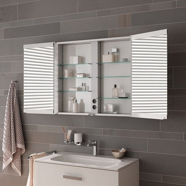 12802171301 ROYAL MATCH Зеркальный шкаф 800*700*160 мм LED подсветка вертикальная. Фото 3